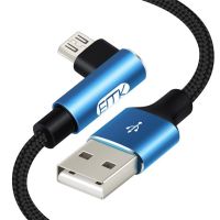 สาย2a ไมโคร Usb Emk สายชาร์จ Usb สำหรับระบบแอนดรอยด์90องศาสำหรับ Xiaomi Huawei Honour Mate Htc Lg Usb สายซิงค์ข้อมูลชาร์จเร็ว