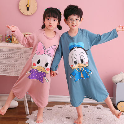 Childrens Pajamas Spring And Autumn Boys And Girls Sleep Wear Cute Cartoon Baby Homewear Kids Home Clothes Didida