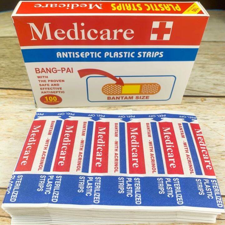 YF 100 Pcs Medical Plaster Strips Adhesive Antiseptic Bandage Band Aid