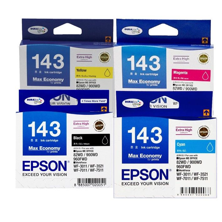 หมึก-epson-143-yellow-t143490-หมึกแท้-100-เป็นสินค้า-clearance-sale-ค่ะ-epson-143-yellow