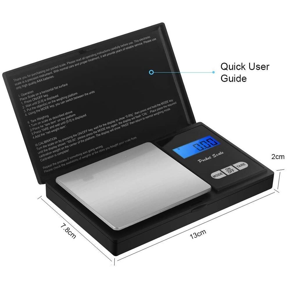 500g X 0.01g Mini Digital Jewellery Pocket Scale/Penimbang Digital/Penimbang Emas/Penimbang Batu Permata/Timbang