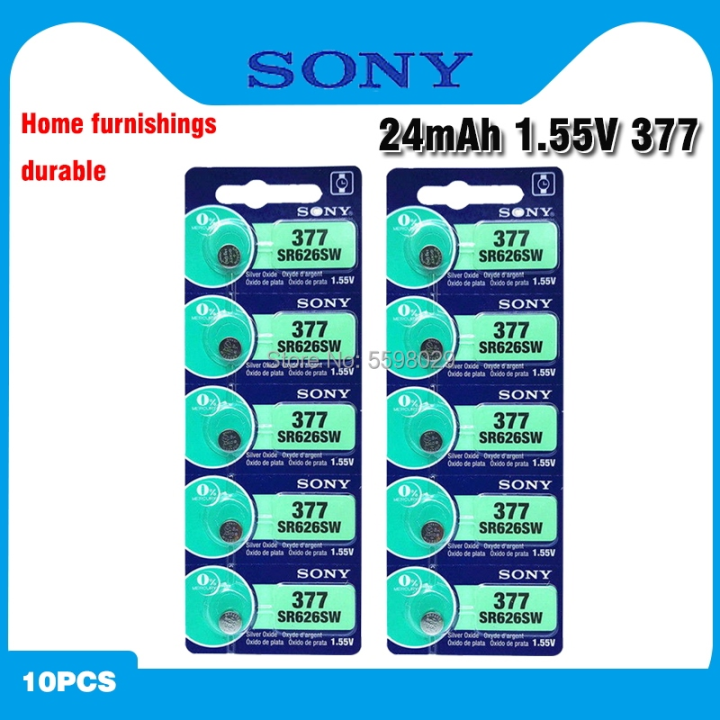 10pcs-100-original-377-sr626sw-sr626-ag4-1-55v-เงินออกไซด์แบตเตอรี่นาฬิกา-sr626sw-377ปุ่มเหรียญ-made-in-japan-gift