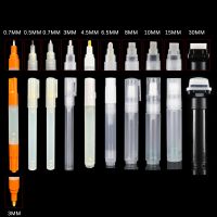 Plastic Empty Pen Rod 0.5/0.7/3/4.5/6.5/8/10/15/30mm Barrels Tube for Graffiti Pen Liquid Chalk Markers Paint Pen AccessoriesHighlighters  Markers