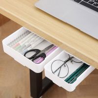 ♀ Self Stick Table Storage Drawer Organizer Box Pencil Tray Desk Hidden Under Desk Stand Self-adhesive under-drawer Storage Box