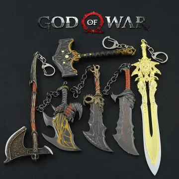 God of War Kratos Sword Blade of Olympus Keychain Toy Dolls Weapon Keychain  Kratos Blades Model Pendant