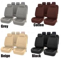 Universal Car Seat Cover Protector PU หนังด้านหน้าและด้านหลังเบาะรองนั่ง Pad Mat พนักพิงสำหรับ Auto ภายในรถบรรทุก SUV Sedan