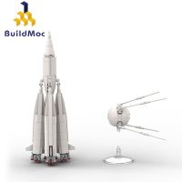 BuildMoc Space Astronautics Series R-7 Rocket and Satellite 1 Adult Building Block Toys Compatible with Lego