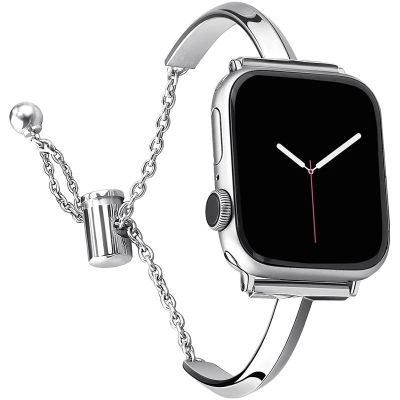 สายรัดนาฬิกาข้อมือหรูสำหรับนาฬิกา Apple 8 7 41 45มม. 6 Se 5 4ผู้หญิงสร้อยข้อมือเหล็กเพชรสำหรับ I Watch Ultra 49มม. 44 40 42 38มม. สาย (ไม่รวมนาฬิกา)