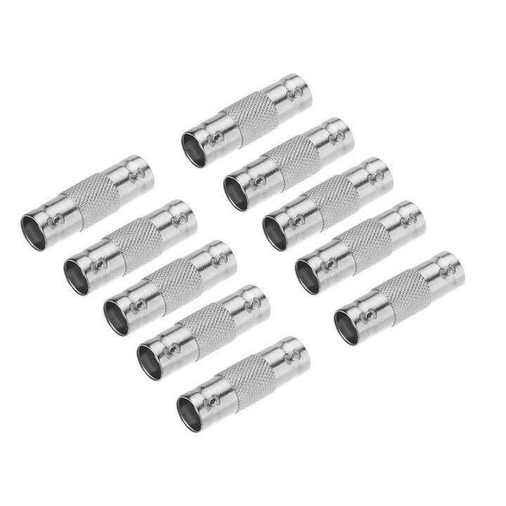 10pcs-bnc-female-to-bnc-female-cctv-security-camera-adapter-straight-connector-for-cctv-system-silver