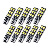 10pcs T10 LED W5W Car light Bulb 12 LED Auto Interior Side light Wedge Door License Plate Lamp 2835 SMD DC12V