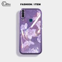 Callfire เคสโทรศัพท์กระดาษสีชมพูเงางามสำหรับ Vivo Y17 Y15 Y12 Y12i Y11 2019 1901 1902 1904 1940 1906ลายพิมพ์ Bauhinia TPU ลายดอกไม้ป้องกันการชนกันกรอบนุ่ม