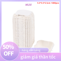 ?【HOT SALE】MUXI ถ้วยอบคัพเค้กทรงสี่เหลี่ยม500 1000ชิ้น