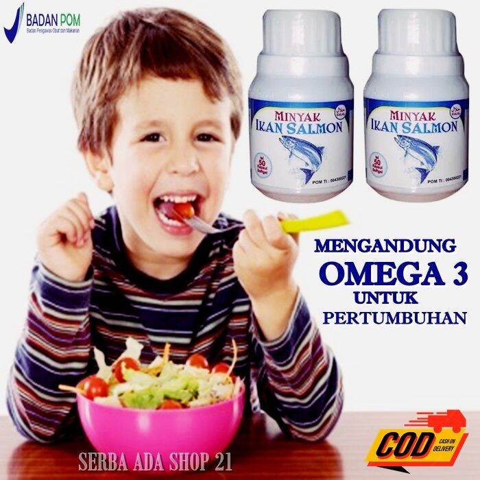 TOP 5 Fish Oil Minyak Ikan Salmon Omega 3 isi 50 Kapsule Softgel