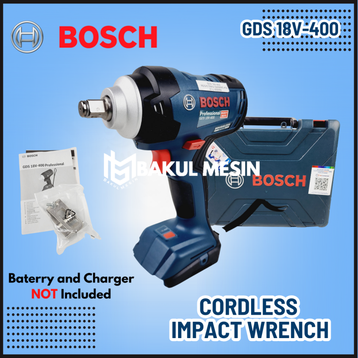 Bosch Gds18v 40 Mesin Impact Wrench Pembuka Baut Gds 18v 400 Lazada