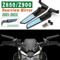 ✕ Z650 Z800 Accessories Motorcycle Rear View Mirrors For Kawasaki Z1000 Z900 2021-2023 Winglets Mirror Adjustable Blue Anti-glare