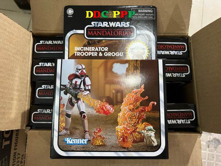 Hasbro Star Wars Vintage Collection Star Wars: The Mandalorian Speeder Bike, Scout Trooper and Grogu 3.75-in Vehicle and Action Figure