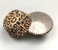 【hot】 50x cupcake liners animal print muffin paper cup 4 birthday party bakery wedding decoration ！