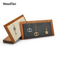 WoodTen สร้อยคอจี้เครื่องประดับยืนแสดงที่วางถาดเครื่องประดับออแกไนเซอร์จัดเก็บยืนที่วางแร็ค SM143