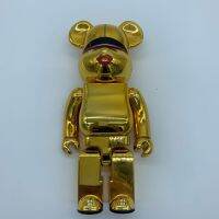 Bearbrick 400% Air Hill Base Kyoto Gold And Silver Pack Acrylic Box Decoration Trendy Toy Doll