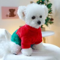 Hooded Dog Coat Christmas Bear Pullover for Cold Weather Two-Legged Dress Puppy Indoor Outdoor Use Dress Outfits  Dropship Dresses