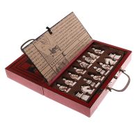 Wooden Antique Chinese Chess Pieces Set Board Game Family Leisure Toys Chinese Chess Parent-child Gift Collectibles