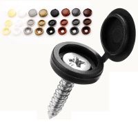 100Pcs Hinged Plastic Screw Cap Cover Fold Snap Protective Cap Button For Car Furniture Decorative Nuts Cover Bolts Hardware Barware