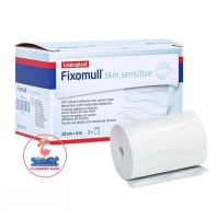 Fixomull Skin Sensitive  แผ่นยึดตรึงวัสดุปิดแผลชนิดมีกาวซิลิโคน สำหรับผิวคนแพ้ง่าย ขนาด 10cm*5m จำนวน 1 ชิ้น