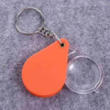 10X Folding Pocket Magnifier 2.56''Diameter Loupe with Keychain Portable  Magnifying Glass for Reading Jewelry Coins