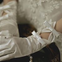 ❇☄▤ New Arrival Ivory Short Bridal gloves with Finger Cheap wedding gloves for bride Guanti pizzo Accessoires de mariage Braut