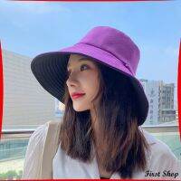 First หมวกใส่ได้ "สองด้าน" หมวกกันแดดกลางแจ้ง หมวกเดินเขา หมวกถัง Double-sided sun hat