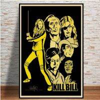 เดโมแฟชั่นใหม่! โปสเตอร์ภาพยนตร์แนววินเทจลาย Kill Bill &amp; Pulp Fiction-ศิลปะบนผ้าใบติดผนังสำหรับตกแต่งบ้านและห้องนั่งเล่น