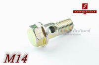 น็อตน้ำมัน Oil Bolt ขนาด M14x1.5x30 แบบ 1 รู