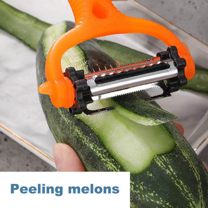Potato Apple Vegetable Peelers For Kitchen, 3 In 1 Blade Spin Design I