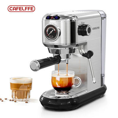 เครื่องชงกาแฟ Caffelfe Espresso 15 บาร์เครื่องชงกาแฟ Expresso พร้อมมิลค์ครีมแท่งสำหรับเครื่องชงกาแฟ Cappuccino & Latte ขนาดกะทัดรัด (1450 วัตต์)