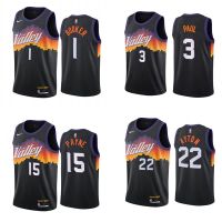 Nbabook. 2021ใหม่ Sun Team 1, Booker 3, Paul 15, Payne Jersey City รุ่น Hot Press สำหรับทั้งหญิงและชายชุดบาสเก็ตบอลชุดบาสเก็ตบอล