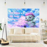 【CW】₪  Wall Covering Bibble Meme Says Pattern Tapestry Fabric Cartoon Fantasy Blanket Bedroom Background Mats