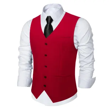 White suit red on sale vest