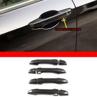 ABS Carbon Fiber Car Styling Car Outer Door Handle Cover Trims Sticker 8 Pcs For Honda CRV 2017 2018 2019 Car Essories