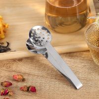 Mesh Anti Scalding Clip Push Type Stainless Steel Kitchen Artifact For Tea Bag Lemon Slice Vanilla Clip DIY Kitchen Tools