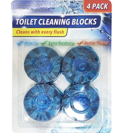 4pcs/pack Toilet Cleaning Block, Household Toilet Cleaner