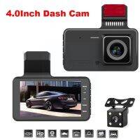 4.0inch Dash Cam 24H Car DVR Cameras 1080P Video Recorder Box Black Dashcam Lens Vehicle Dual Driving Mirror Recorder Camco I8B8