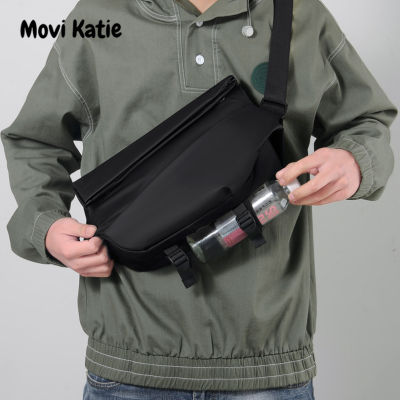 Movi Katie กระเป๋าครอสบอดี้แฟชั่นผู้ชาย,กระเป๋ากระเป๋าสะพายบ่าผู้ชายกันน้ำกระเป๋าสะพายขนาดใหญ่อเนกประสงค์กระเป๋านักปั่นลำลอง