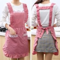 Apron female cute princess two layers of waterproof han edition fashion ladies wear apron kitchen apron overalls