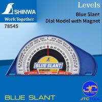 Shinwa เข็มวัดความเอียงฐานแม่เหล็ก - Plastic Blue Slant Level No.78545