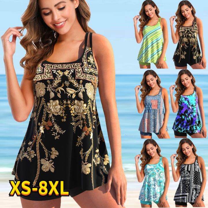 2023 Women's Swimwear Tankini 2 Piece large Size Swimsuit 2 Piece ...