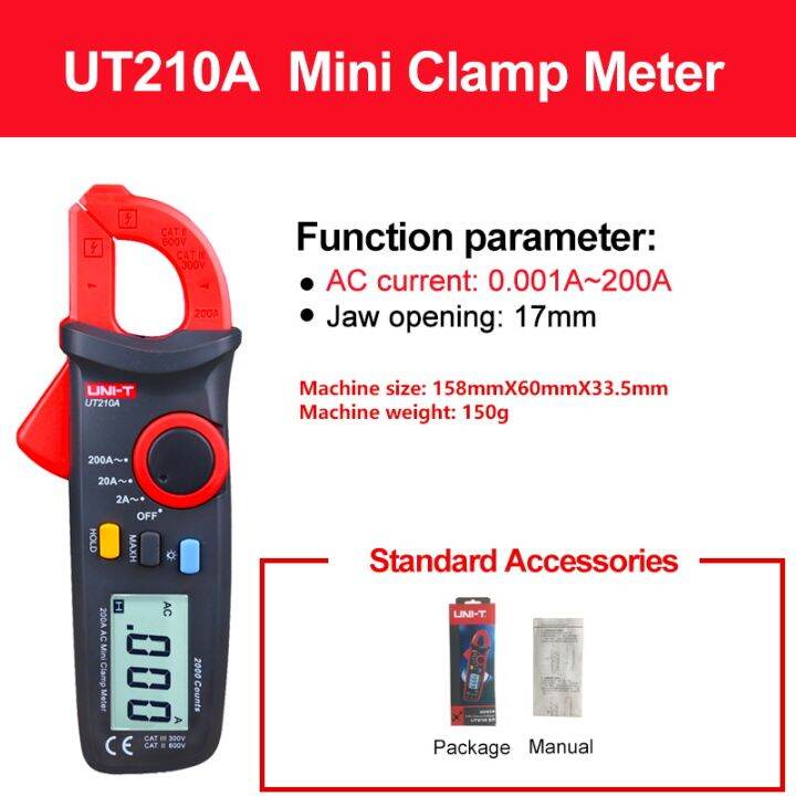 uni-t-digital-clamp-meter-ut210e-ut210d-ut210a-ut210b-ac-แรงดันไฟฟ้า-mini-clamp-multimeter-true-rms-vfc-capacitance-test-auto-range