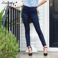 Lady Plus กางเกงขายาว | Long Pants 7011PL กางเกงทำงาน ทรงสลิม สีกรมท่า