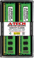 A-Tech Components A-Tech RAM 16GB (2x8GB) DDR3 / DDR3L 1600 MHz DIMM PC3L-12800 / PC3-12800 (PC3L-12800U) CL11 2Rx8 1.35V Non-ECC UDIMM 240 Pin - Desktop PC Computer Memory Upgrade Kit