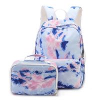 ♠  Laptop School 2 Pcs Canvas Teenage College Student Kids Book Rucksack