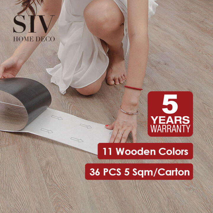 SIV 91X15cm Vinyl Floor Stickers Selfadhesive PVC Tiles For Flooring